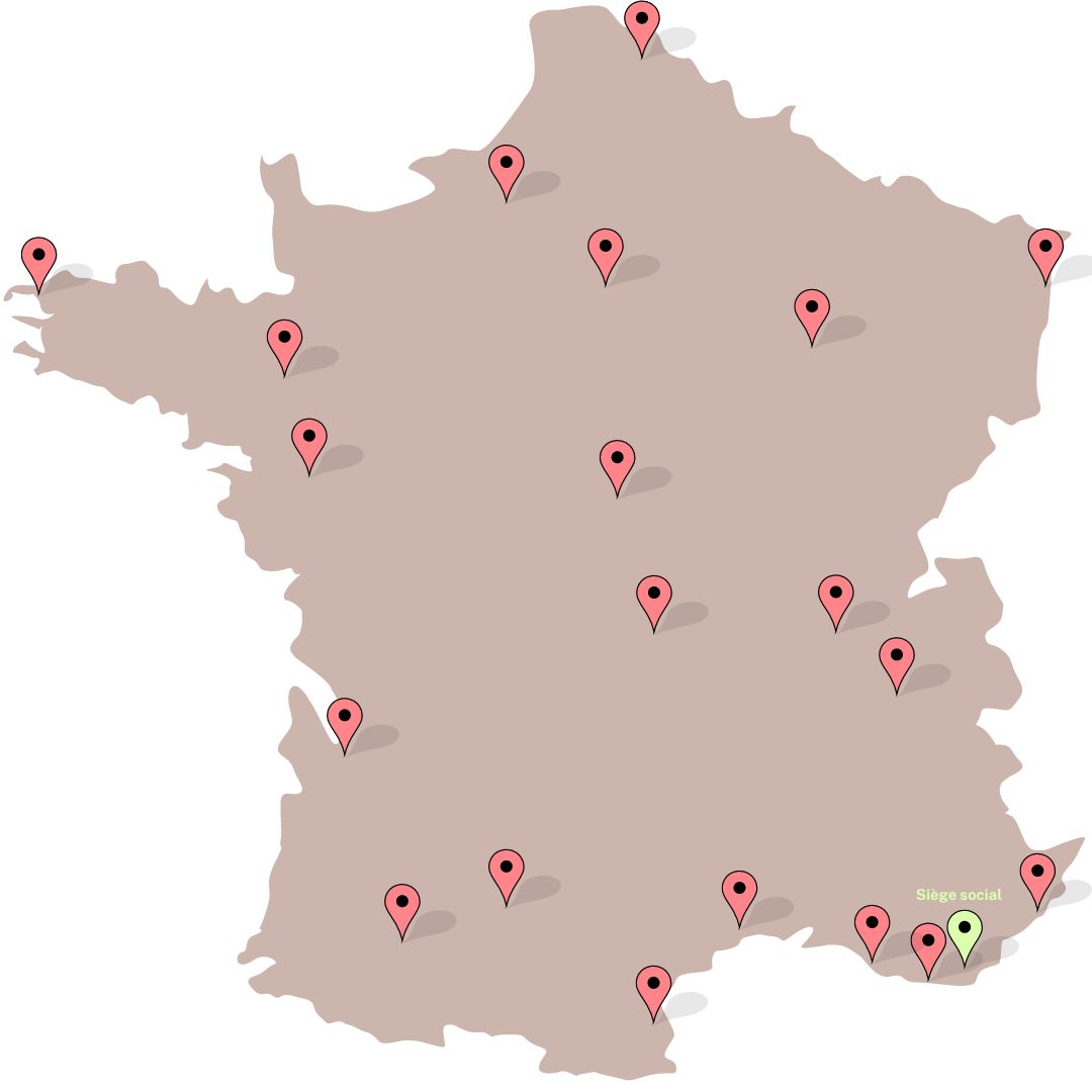 Carte de France Sans noms de villes